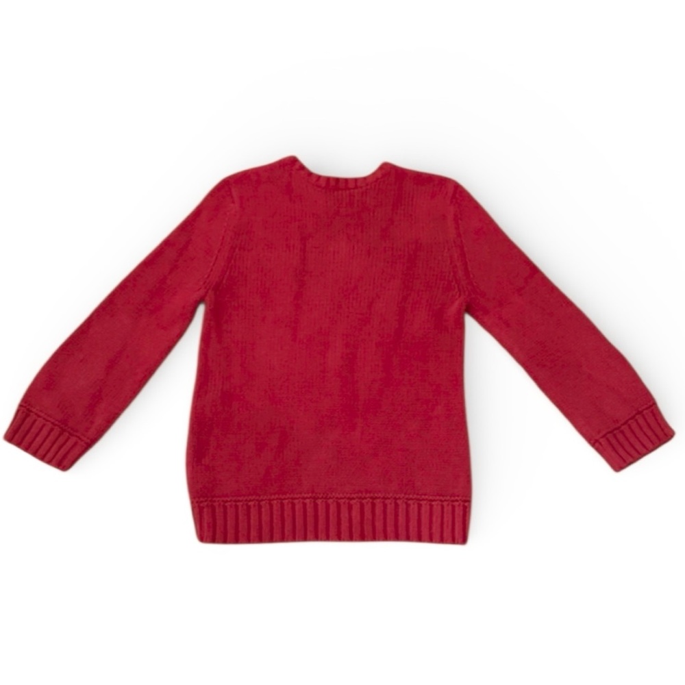 Vintage Polo Jeans Co. Ralph‎ Lauren American Flag USA Crewneck Red Knit Sweater - Picture 2 of 10